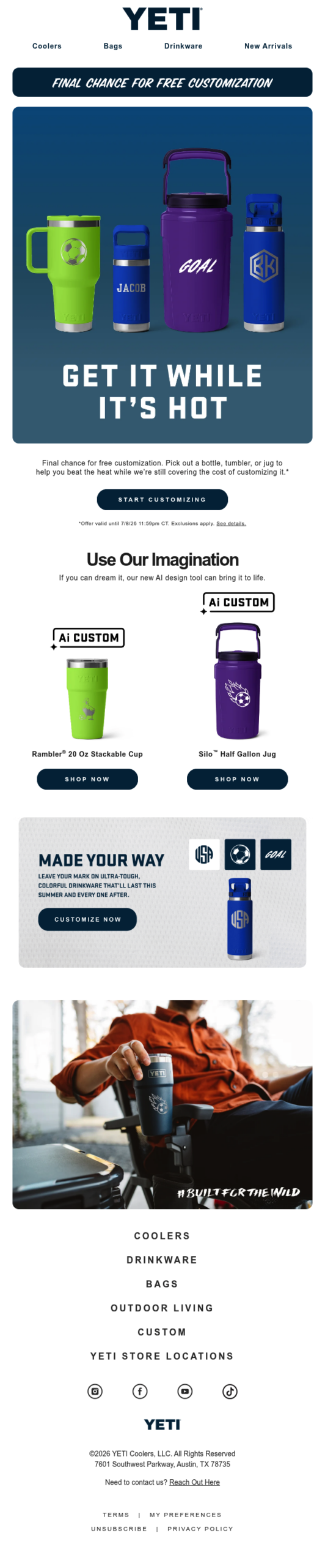 Final Chance For Free Customization