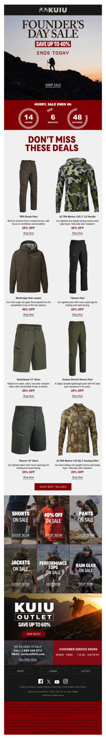 Founder’s Day Sale Ends Today!