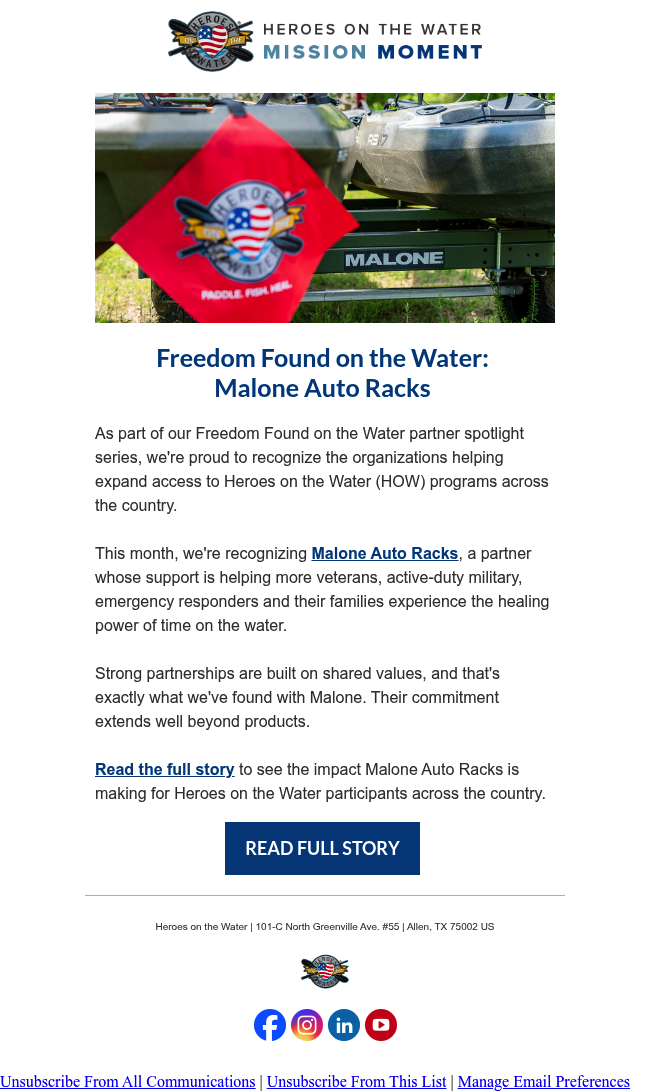 Freedom Found on the Water: Malone Auto Racks