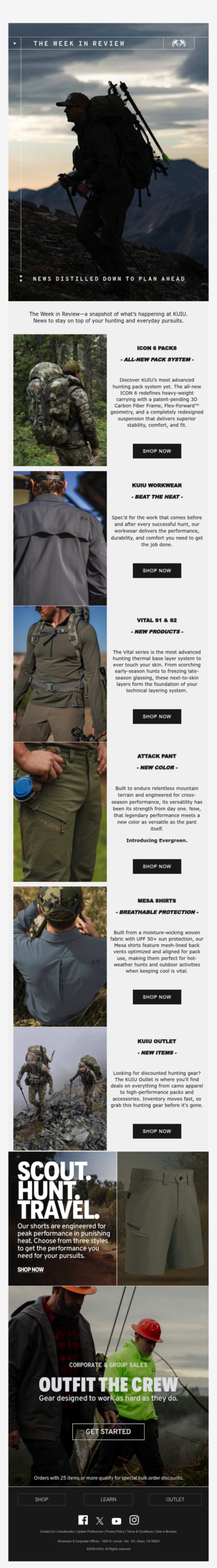 Gear up. Catch up. This Week At KUIU.