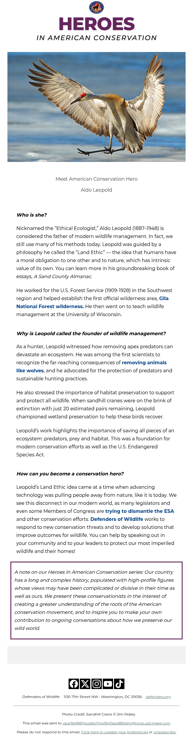 Heroes in American Conservation: Aldo Leopold, the Ethical Ecologist