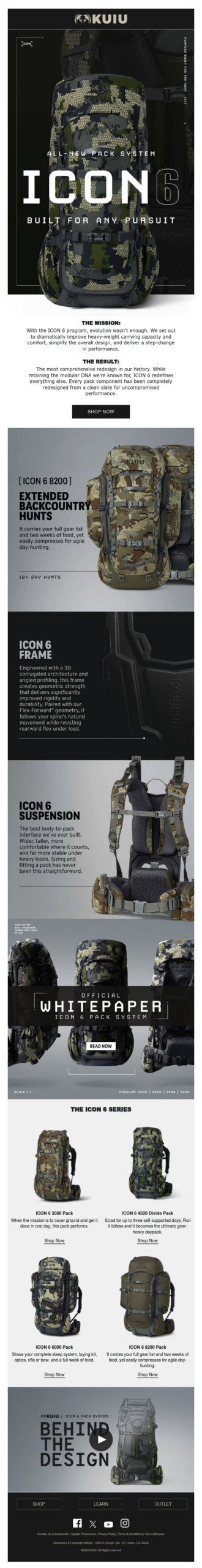 Introducing the ICON 6 All-New Pack System