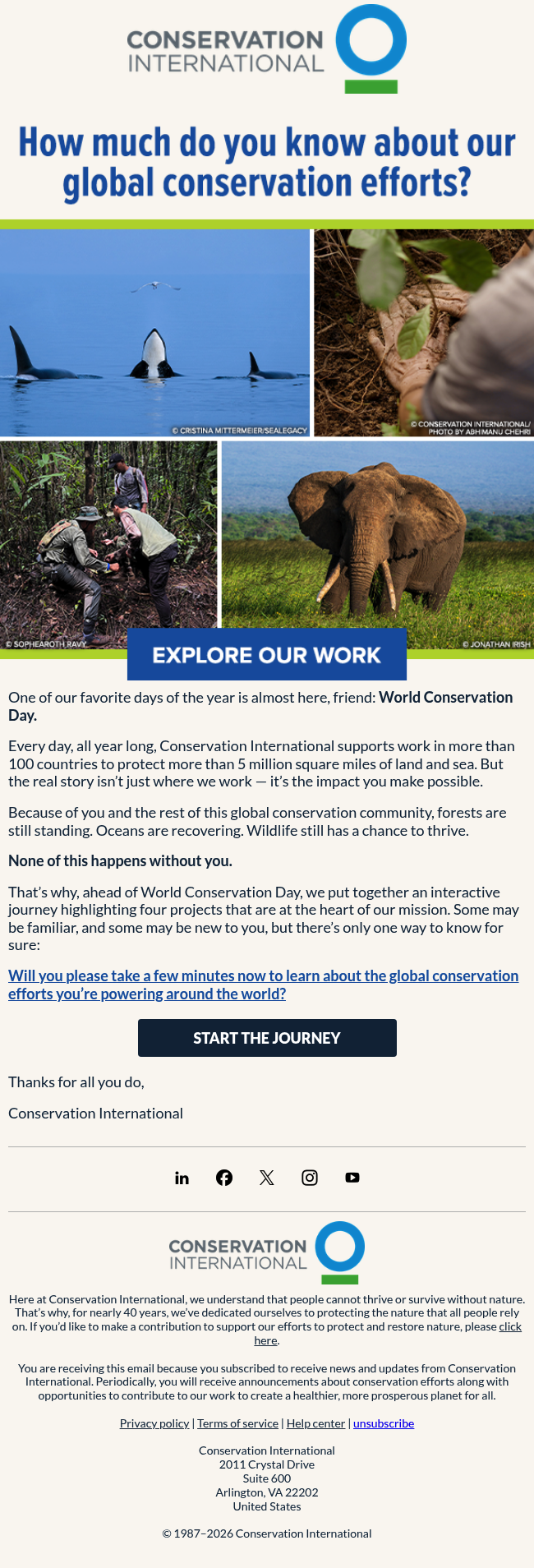Journey through our global conservation efforts