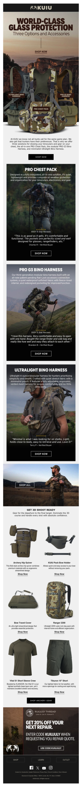 KUIU Bino Harnesses — World-Class Glass Protection
