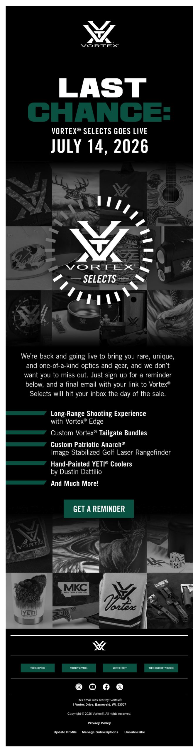 Last Chance: Sign Up for Vortex® Selects.