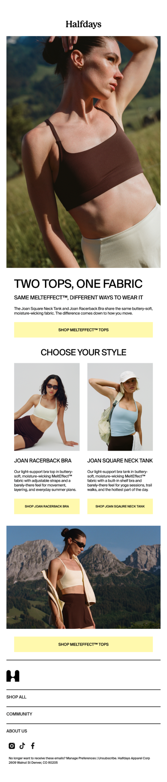Meet the Joan Collection Tops in MeltEffect™