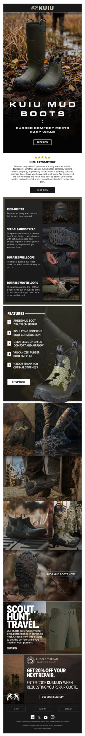 Mud Boots — Built for Summer Workloads that Lead to Fall Hunts
