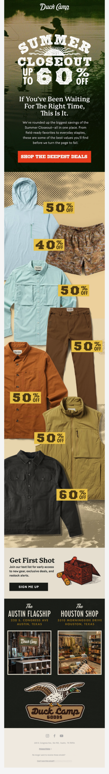 Our Deepest Deals of the Summer Closeout