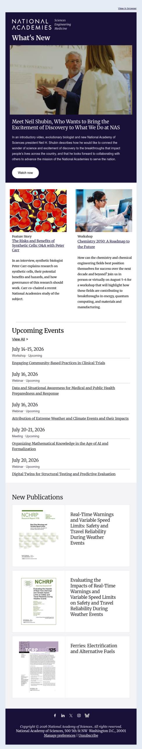 Read the New Publications and News for July 13