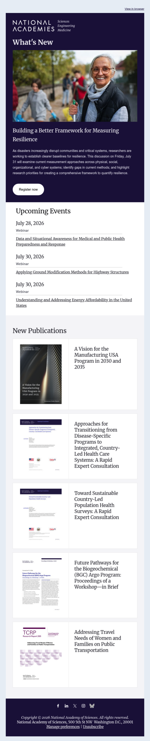 Read the New Publications and News for July 27