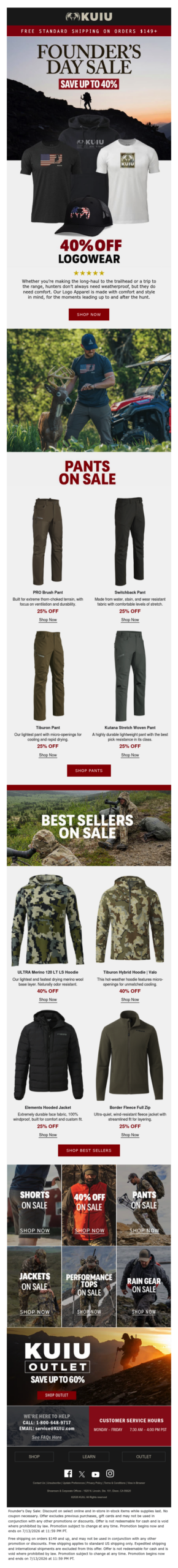 Represent the Pursuit at 40% OFF — KUIU Logowear and Best-Sellers