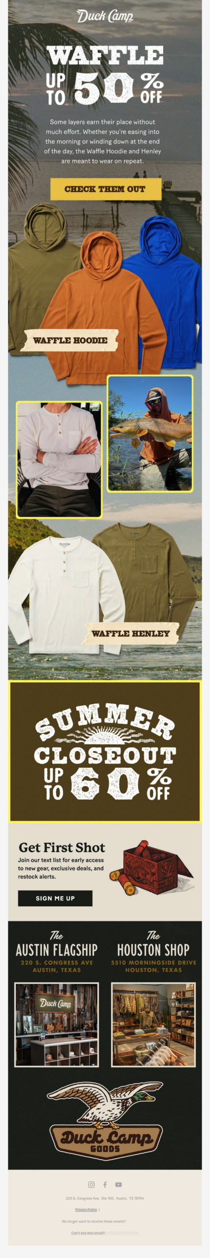 Waffle Hoodie & Henley | Up To 50% Off
