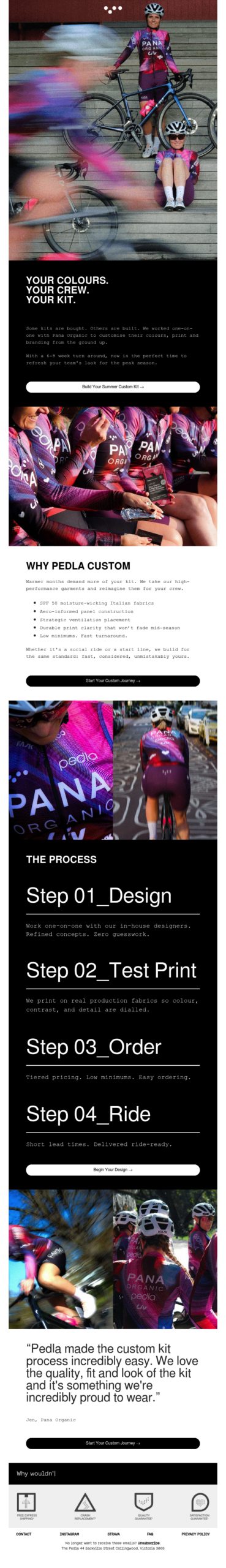 Your Colours. Your Crew. Your Kit.