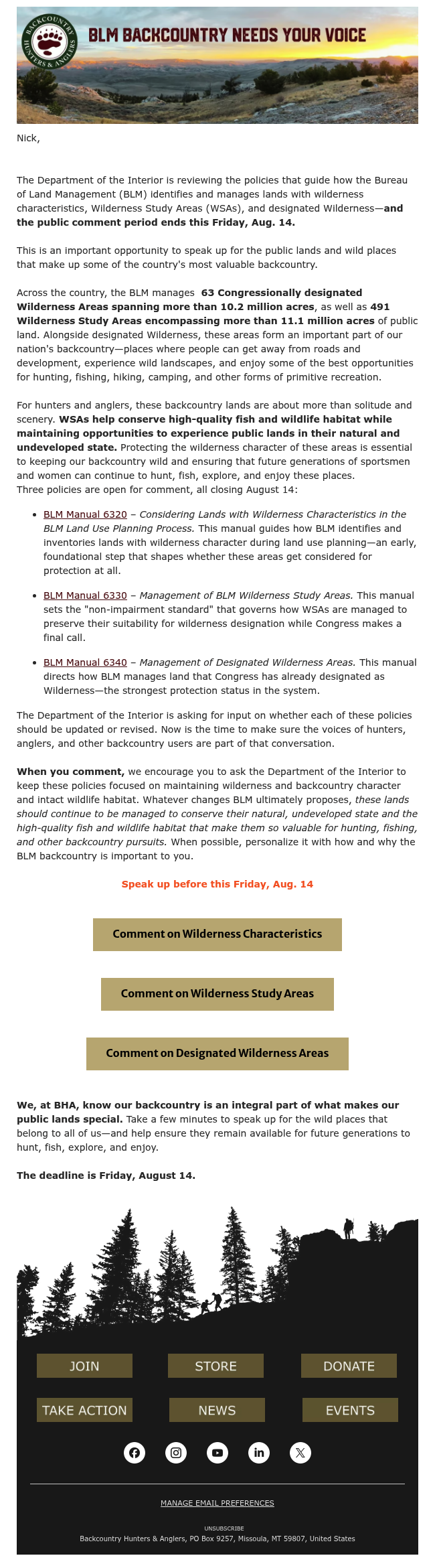 BLM Backcountry Needs Your Voice