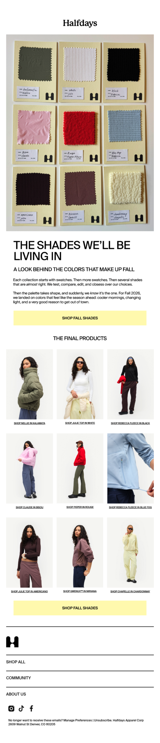 Fall’s Color Palette